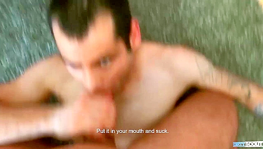 Big-Eyed Brunette Twink Gets Facialized byDirtyScout