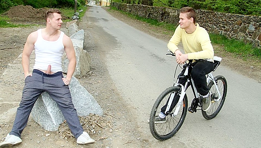 Greg and Marty's Urgent Encounter - Hot Public Sex Moments After Meeting