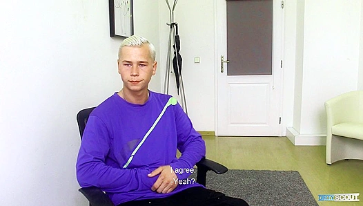 Bleached Twink Gets Rough Desk Fucking