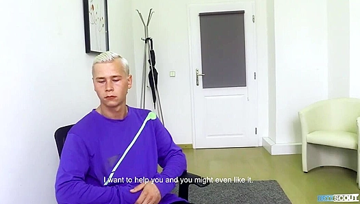 Bleached Twink Gets Rough Desk Fucking