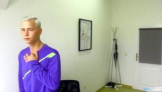 Bleached Twink Gets Rough Desk Fucking