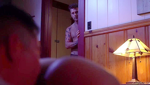 Colton Reece & Austin Avery Bareback By The Fireplace - Hot Gay Porn