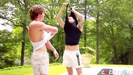 Cody Seiya Pounds Greyson Myles' Curls into Submission - Cocky Boys