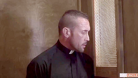 Twink Felix O’Dair Fucks Myles Landon in Confession Booth - YesFather