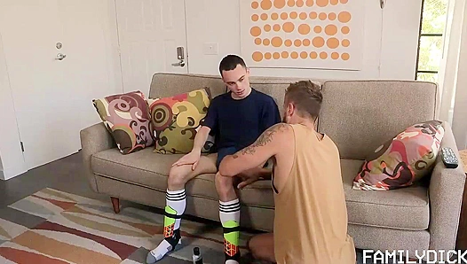 Twink Joe Ex Rides Wesley Woods' Hard Cock - Family Dick Fun