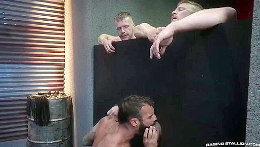 Sweaty Three-Way Anal - Logan Stevens, Brian Bonds & Drake Masters