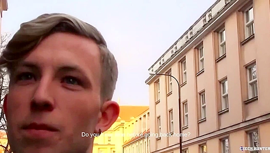 Prague Twink Gets Pounded Anally by Rugged Stud - Czech Hunter
