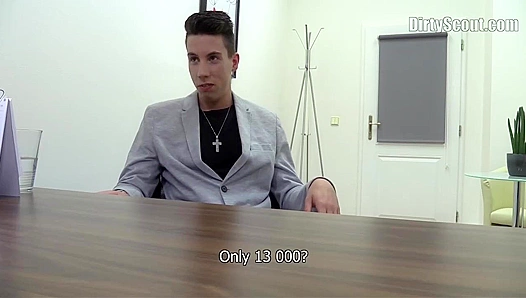 New Flamboyant Stud Fucked Hard on the Desk -Dirty Scout Initiation