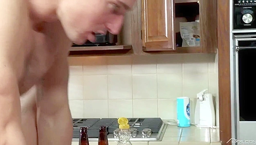 Tristan Hunter & Steven Lee - Hot College Guys Fuck in the Kitchen - Falcon Studios