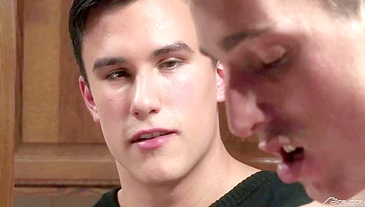 Tristan Hunter & Steven Lee - Hot College Guys Fuck in the Kitchen - Falcon Studios