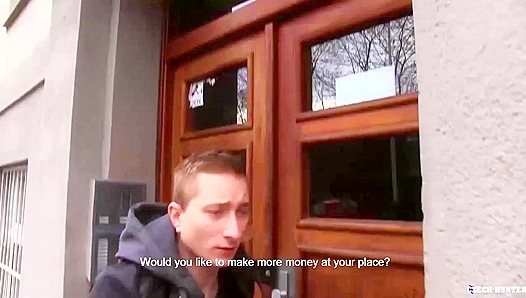 Czech Twink Begs for Facial After Hot POV Bareback Anal