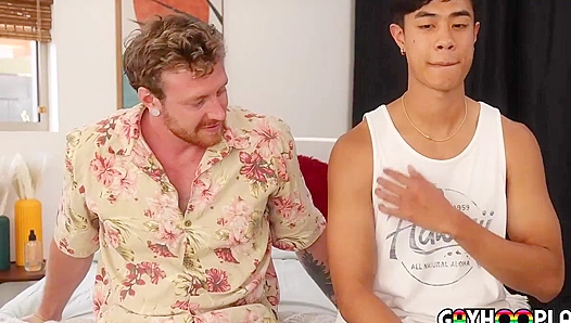 David Slinger & Sage Hardwell - Explosive Interracial Cock Battle - GayHoopla