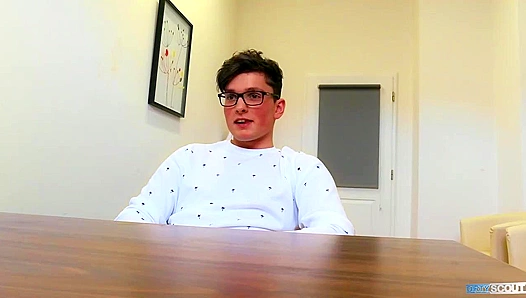 Nerdy Twink Gets Fucked Hard on the Floor - Dirty Scout initiation
