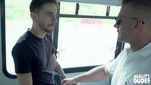 Charles Knight & Lucas James Ride Hard in the Bus Backseat - Reality Dudes