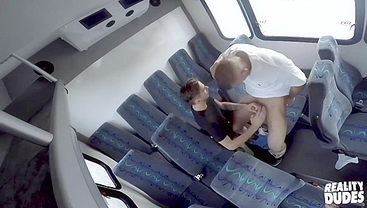 Charles Knight & Lucas James Ride Hard in the Bus Backseat - Reality Dudes