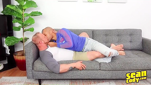 Muscle Daddy Brock Pounds Ebony Chris's Ass - Gay XXX