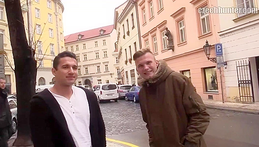Amateur Czech Twinks Heat Up in a Steamy Threesome - Czech Hunter