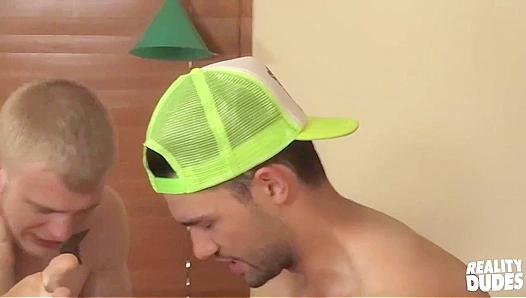 College Jocks Bare It All - First Orgy in the Dick Dorm