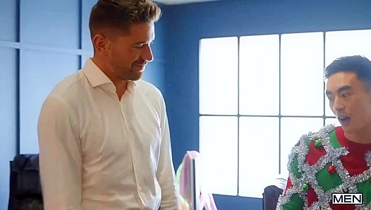 Christmas Office Fuck - Chris Dammed Drills Cody Seiya & Felix Fox