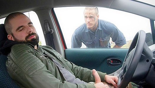 Mechanic Bo Sinn Pounds Masturbating Shawn Assmore's Tight Hole