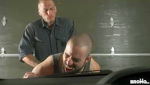 Mechanic Bo Sinn Pounds Masturbating Shawn Assmore's Tight Hole