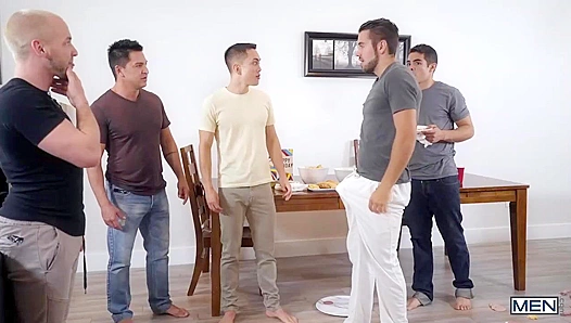 Bareback Bonanza - Dante Colle & Cazden Hunter Lead a Wild Jizz Orgy