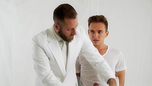 President Lewis Rides Elder Bar Hard in Cowgirl at Missionary Boys