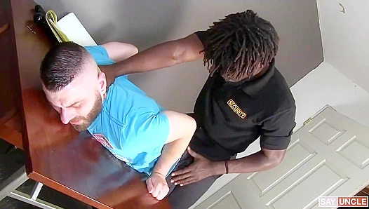 Janitor William Crown Gets Fuck-Punished by Devin Trez