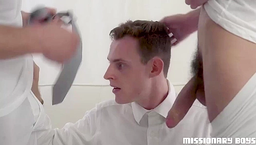 Presidential Pleasure - President Lee's Holy Threesome with Missionary Boys