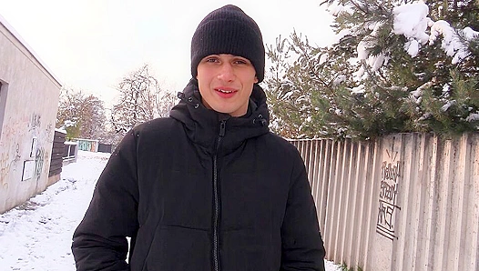 Hot Cock in Tight Ass - A Snowy Day in Prague - Czech Hunter