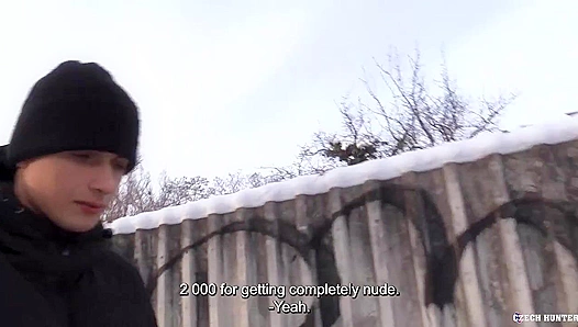 Hot Cock in Tight Ass - A Snowy Day in Prague - Czech Hunter