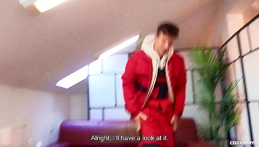 POV - Kinky Construction Hottie Gets His Tight Bum Fucked - Czech Hunter