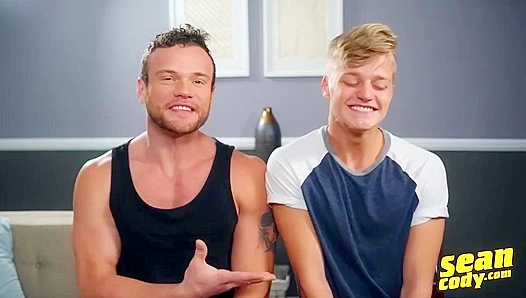 Blonde Twink Jace Gets Dildoed & Barebacked by Sean  - Gay XXX