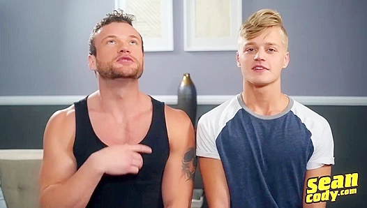 Blonde Twink Jace Gets Dildoed & Barebacked by Sean  - Gay XXX