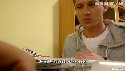 Debt Dandy - Amateur Euro Hottie Gets Fucked Hard in the Ass