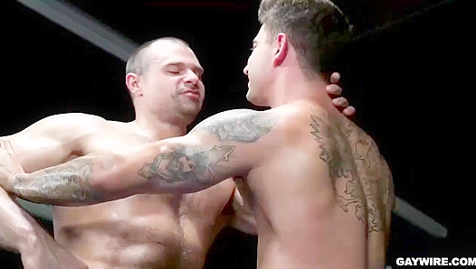 Oily Wrestling Turned Hot - Jaxx Thanatos Fucks Vadim Black