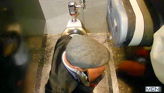 Hot Stall Action - Michael Boston Fucks Igor Romani in the Restroom - Gods of Men