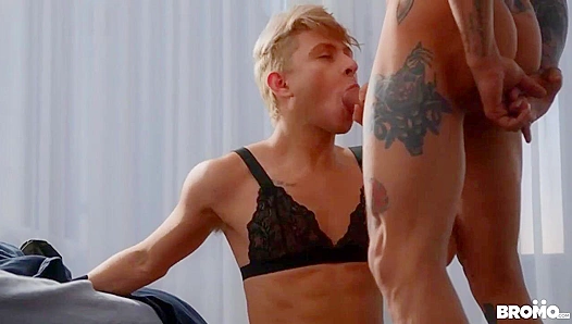 Bo Sinn Fucks Fishnet-Clad Twink Daniel Hausser - Hot Gay Action