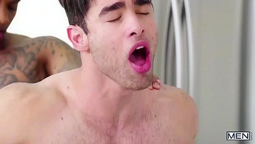Lucas Leon Gets Drilled by Dominic Michaels in the Kitchen