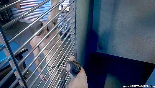 Caged Hotties - Ricky Larkin, Mason Lear, Donnie Argento Enjoy Wild 3-Way Anal