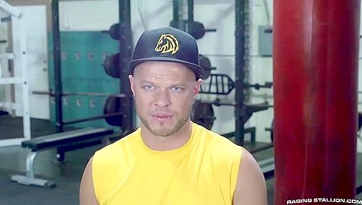 Raging Stallion - Baseball Buddies Wade & Donnie Pound Each Other at the Gym