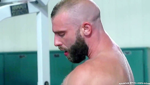 Raging Stallion - Baseball Buddies Wade & Donnie Pound Each Other at the Gym