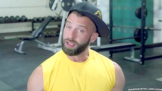 Raging Stallion - Baseball Buddies Wade & Donnie Pound Each Other at the Gym