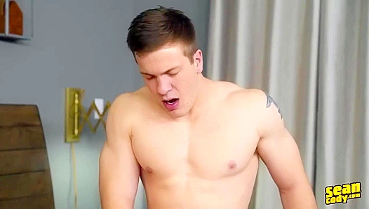 Tanned Randy Gets Pounded by Brown-Haired Hunk Clyde