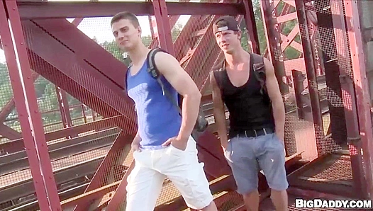 Two Playful Euro Twinks Get Wild with Deep Outdoor Anal - Out In Public