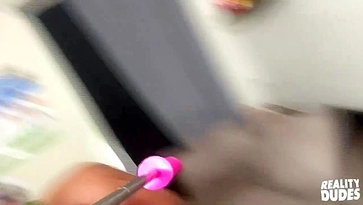 Selfie Stick Ass Play Before a Hot Gay Anal Threesome at Dick Dorm