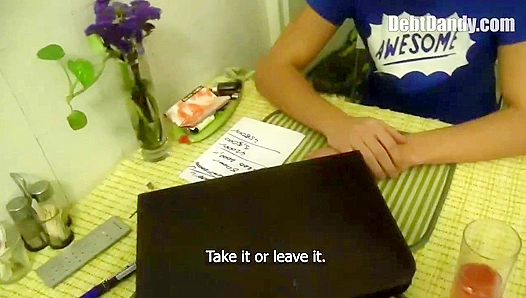 Feminized Twink Takes Hardcore Anal from Debt Dandy