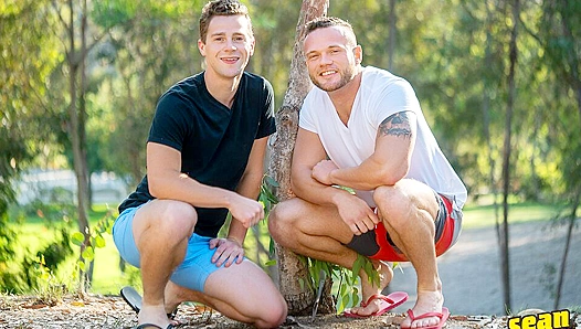 Muscular Hunk Sean Bottoms for Cute Twink Robbie - Sean Cody