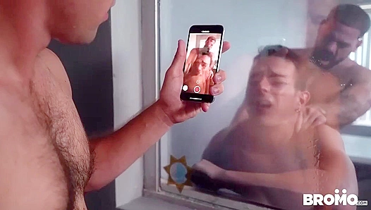 Ricky Larkin and Ryan Kroger Turn Interrogation Room Hot with Rough Anal