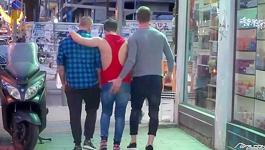 Tel Aviv Tryst: Ashley Ryder, Rocco Steele, & Kayden Gray's Scenic DAP Adventure